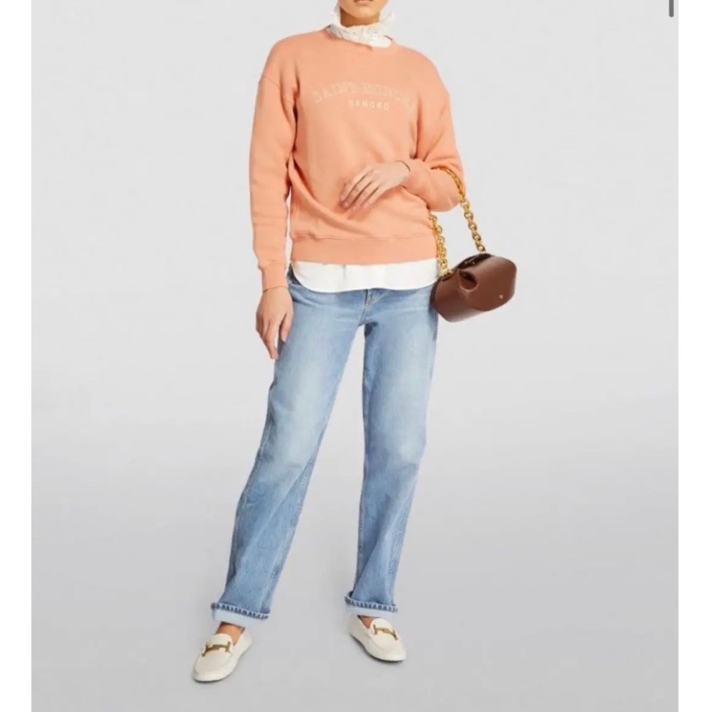 Sandro Peach Crewneck Sweatshirt